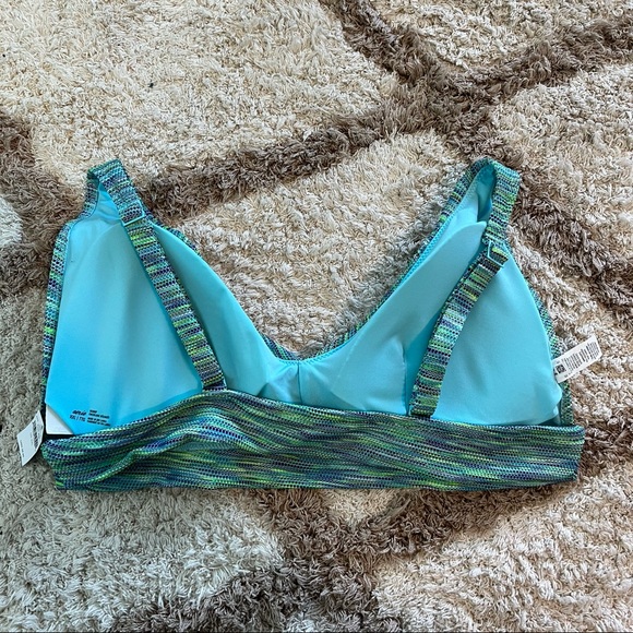 Green and Blue Aerie Swimsuit Top - Picture 2 of 3